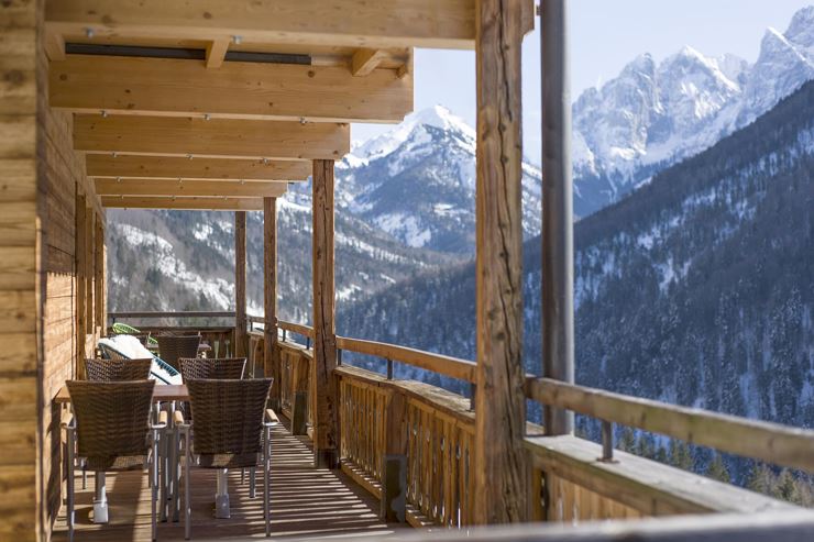 Bergkhof Kaisertal Ebbs Terrasse Winter