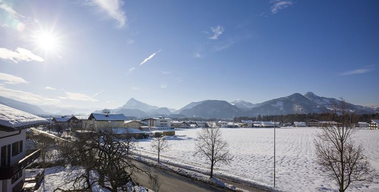 Gästehaus Inntal Ebbs Ausblick im Winter