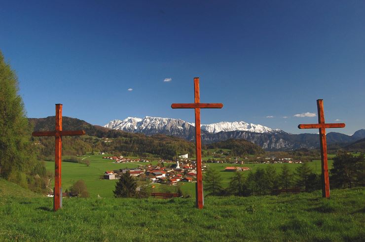 Ferienhaus Osterauer, Blick vom Kalvarienberg