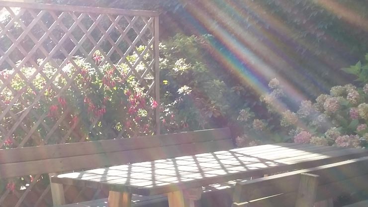 Ferienhaus Osterauer, Erl, Sitzecke vorm Haus