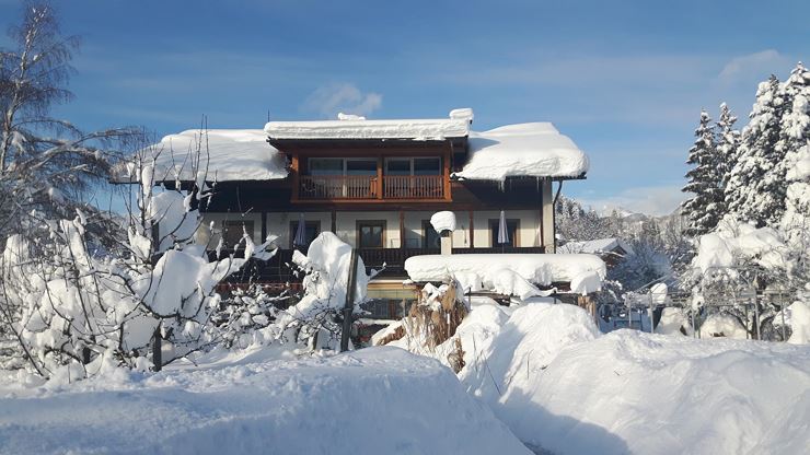 Landhaus im Schnee