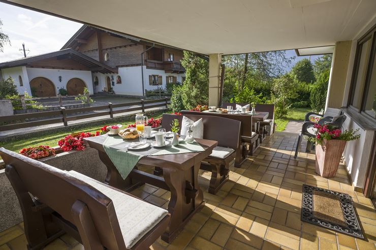 Pension Schwaiger Niederndorf Terrasse