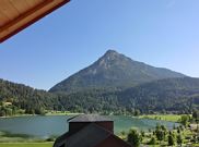 Hotel suite, shower, toilet, lake view