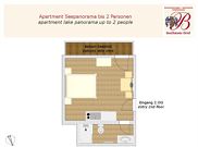 Hotel suite, shower, toilet, lake view