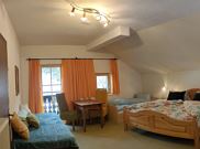Family room, shower, toilet, balcony