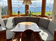 Holiday home, shower and bath, toilet, facing the garden