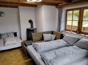 Apartment, shower and bath, toilet, facing the garden