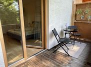 Double room, shower, toilet, facing the garden