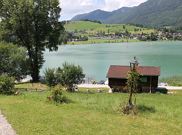 Holiday home, shower, toilet, lake view