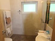 Holiday home, shower, toilet, lake view