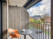 Studio, shower, toilet, balcony