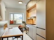 Studio, shower, toilet, balcony