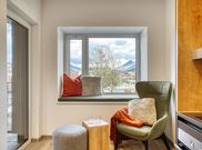 Studio, shower, toilet, balcony