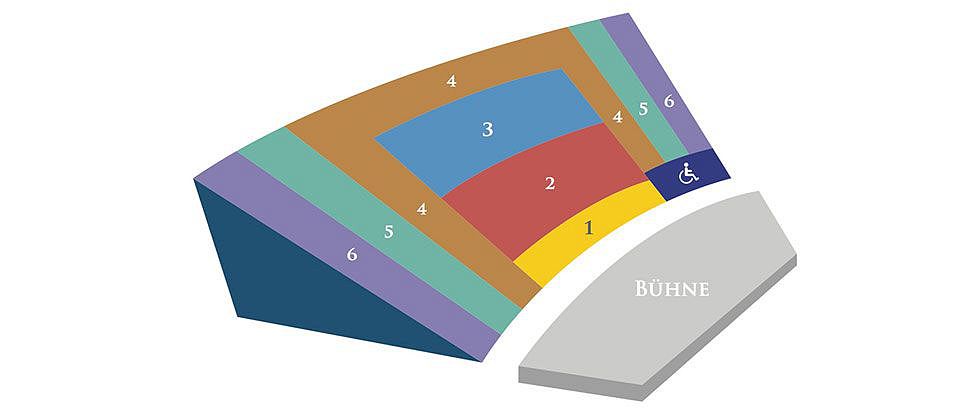 Tribünenplan der Festung Kufstein